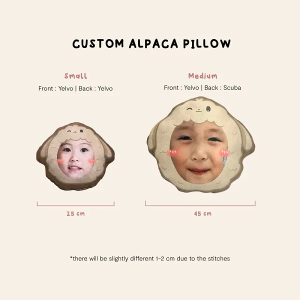 Bantal Boneka Alpaca Series Custom Small - Image 2